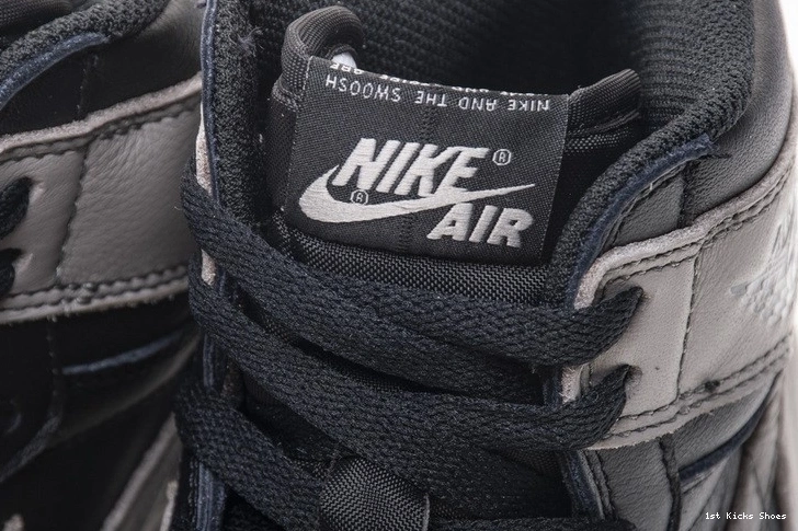 OG 555088-013 Shadow High Black Retro 1 Gray  Jordan Air 1001